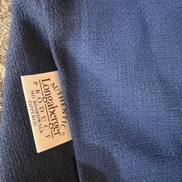 Longaberger Medium Boardwalk Basket Zippered Liner Only, EUC, Navy Blue - Picture 2 of 4